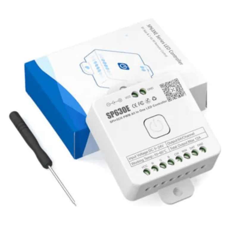 Controlador PIXEL, RGBW, SP630E LED APP BT 5 CANALES PWM SPI - Wattko